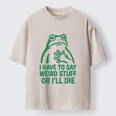 Tokyo-Tiger Weird Frog Funny Meme Washed T-Shirt