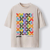 Tokyo-Tiger Pride Geometric Flower Pattern Washed T-Shirt