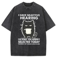 Tokyo-Tiger Selective Hearing Washed T-Shirt