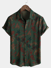 Men's Vintage Style Summer Casual Print Short Sleeve Shirt