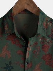 Men's Vintage Style Summer Casual Print Short Sleeve Shirt