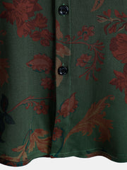 Men's Vintage Style Summer Casual Print Short Sleeve Shirt