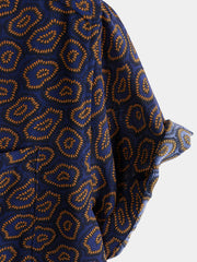 Men's Abstract Print Resort Short Sleeve Pocket Shirt