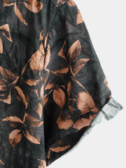 Men's Retro Floral Print Breathable Short Sleeve Holiday Shirt