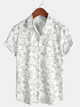 Men's Summer Floral Print Button Hawaiian Shirt