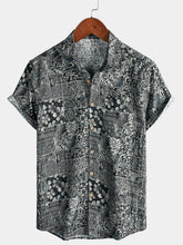 Men’s Boho Style Graphic Pattern Short Sleeve Breathable Cool Casual Shirt