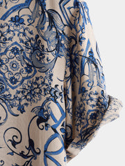 Men's Hawaiian Floral Summer Beach Short Sleeve Shirt