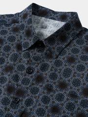 Men’s Weekend Everyday Outdoor Travel Daily Home Abstract Pattern Cotton Casual Short Sleeve Shirt