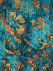 Men's Floral Print Pocket Hawaiian Short Sleeve Shirt