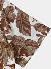Men's Tropical Floral Hawaiian Short Sleeve Shirt