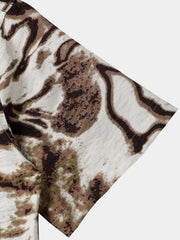 Men's Retro Abstract Holiday Short Sleeve Shirt