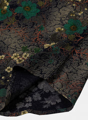 Men’s Textured Vintage Floral Print Casual Rayon Short Sleeve Shirt
