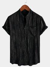 Men’s Everyday Casual Striped Short Sleeve Shirt