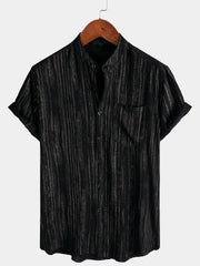 Men’s Everyday Casual Striped Short Sleeve Shirt