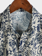 Men's Floral Holiday Short Sleeve Casual Shirt