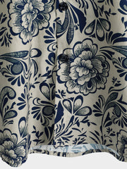 Men's Floral Holiday Short Sleeve Casual Shirt