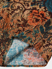 Men's Breathable Retro Floral Pattern Summer Shirt