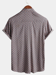 Men's Button Up Rayon Beach Short Sleeve Shirt