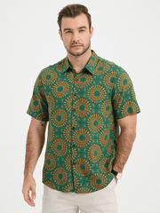 Men's Vintage Boho Short Sleeve Hawaiian Shirt