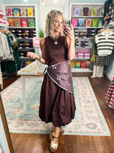 Get Their Attention Midi Dress - Brown