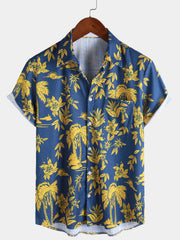 Men’s Tropical Palm Tree Hawaiian Beach Vacation Shirt