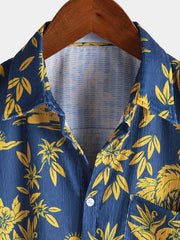 Men’s Tropical Palm Tree Hawaiian Beach Vacation Shirt