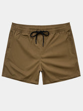 Men's Classic Solid Color Quick Dry Beach Shorts Swim
