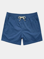 Men's Classic Solid Color Quick Dry Beach Shorts Swim