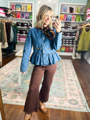 Denim Darling Peplum Top