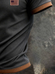 Men's Retro Patriot Patchwork T-shirt