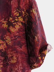 Men's Red Retro Holiday Breathable Hawaiian Short Sleeve Shirt