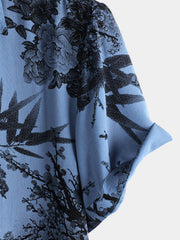 Men's Retro Holiday Breathable Flower Hawaiian Short Sleeve Shirt