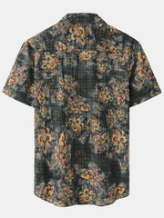 Men's Flower Casual Short Sleeve Hawaiian Shirt