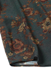 Men's Vintage Floral Print Summer Soft Pocket Short Sleeve Shirt