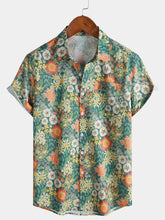 Men’s Summer Floral Short Sleeve Lightweight Tropical Casual Shirt