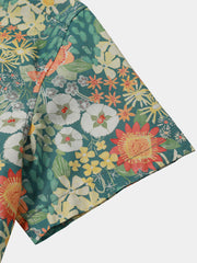 Men’s Summer Floral Short Sleeve Lightweight Tropical Casual Shirt
