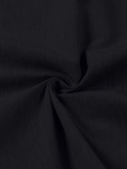 Men's Comfort Solid Black Sport Short Sleeve Shirt