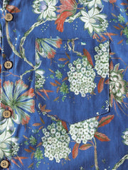 Men’s Cotton Beach Floral Short Sleeve Button Down Breathable Cool Shirt