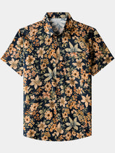 Men’s Floral Short Sleeve Button Down Breathable Cool Resort Summer Shirt