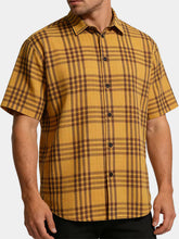 Men's Yellow Plaid Sleeveless Casual Shirt