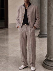 Vintage Gentleman Houndstooth Suit Set