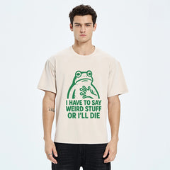 Tokyo-Tiger Weird Frog Funny Meme Washed T-Shirt