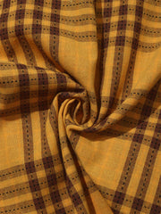 Men's Yellow Plaid Sleeveless Casual Shirt