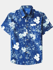 Men’s Summer Cruise Island Botanical Breathable Cotton Short Sleeve Shirt