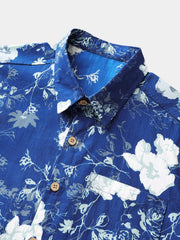 Men’s Summer Cruise Island Botanical Breathable Cotton Short Sleeve Shirt