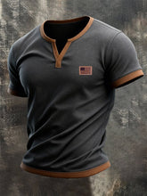 Men's Retro Patriot Patchwork T-shirt