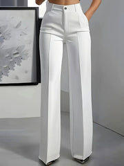 Antonina | Women's High-Waisted Wide-Leg Trousers, Smart Tailored Trousers