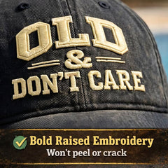 š¤2026 New Year Ā· 40% OFFš¤Vintage Distressed āOLD & DONāT CAREā Cap