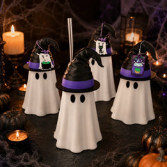 3D Printed Ghost Can Sleeve – Halloween Witch Hat Cup Holder