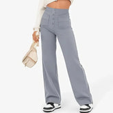 Lottie | Women's High-Waist Stretch Trousers, Comfortable Everyday Trousers